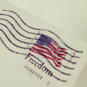 prangko seri forever stamps, Freedom
