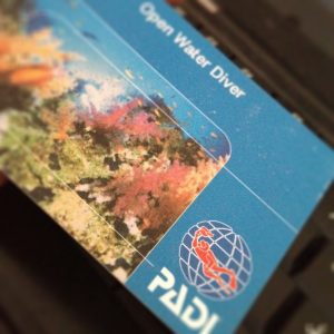 kartu sertifikasi Open Water PADI