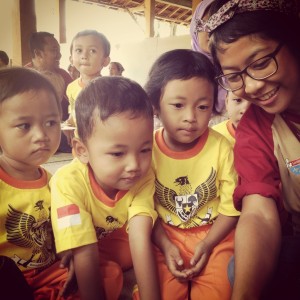 anak-anak TK PAUD Prasojo, Dusun Bobung, Putat, Pathuk, Gunungkidul, Yogyakarta