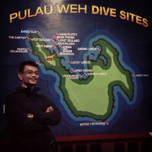 Peta titik penyelaman di Pulau Weh