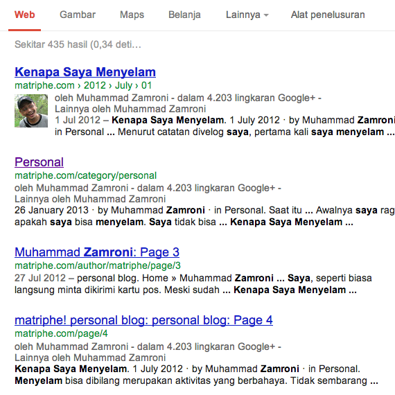 Memasang Informasi Penulis di Halaman Pencarian Google