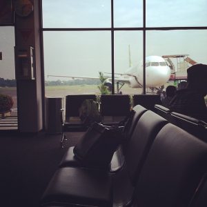 ruang tunggu Bandara Halim Perdanakusuma