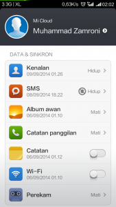akun Mi Cloud