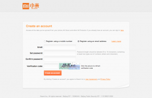 mendaftar Mi Account menggunakan e-mail mendaftar Mi Account menggunakan e-mail