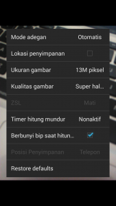 menu kamera Mito A60 Fantasy U