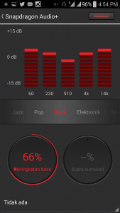 pengaturan bass dan surround