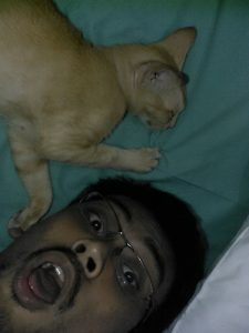 selfie with cat