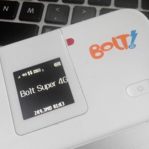 menu di layar modem BOLT! Mobile WiFi MAX