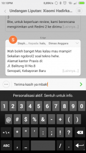 quick reply email MIUI 6