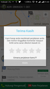 memberi rating perjalanan