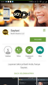 aplikasi SayTaxi di Google Play Store aplikasi SayTaxi di Google Play Store