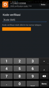 verifikasi SMS verifikasi SMS