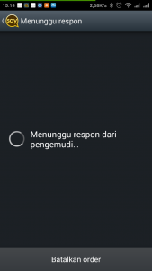 menunggu respon pengemudi menunggu respon pengemudi