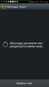 menunggu penawaran dari pengemudi menunggu penawaran dari pengemudi