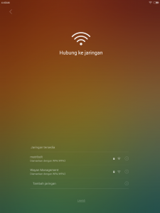 MIUI 6: terhubung ke jaringan MIUI 6: terhubung ke jaringan