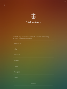 MIUI 6: pilih lokasi MIUI 6: pilih lokasi