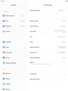 MIUI 6: tentang Xiaomi Mi Pad MIUI 6: tentang Xiaomi Mi Pad