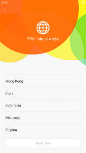 memilih lokasi memilih lokasi