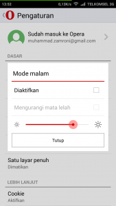 mode malam mode malam