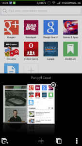tab di Opera Mini tab di Opera Mini