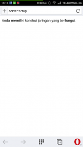 hasil tes koneksi hasil tes koneksi