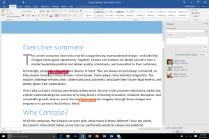 Real-time co-authoring di Word 2016