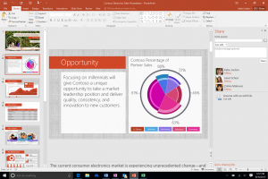 Kemudahan berbagi berkas di PowerPoint 2016