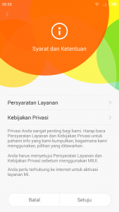 Halaman Syarat dan Ketentuan