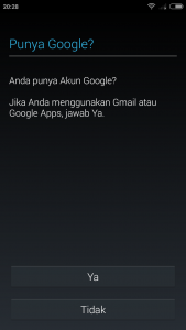 Masukkan akun Google