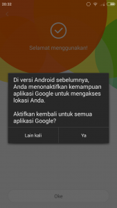 Mengaktifkan aplikasi Google