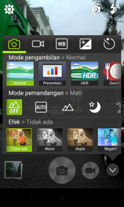menu pada kamera Acer Liquid Z220