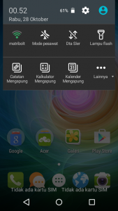 pengaturan cepat Acer Liquid Z320