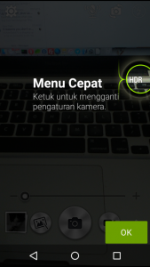 menu cepat pada kamera Acer Liquid Z320
