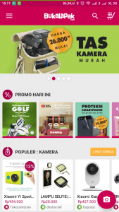 halaman utama aplikasi Android Bukalapak.com halaman utama aplikasi Android Bukalapak.com