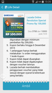 halaman voucher Lazada halaman voucher Lazada