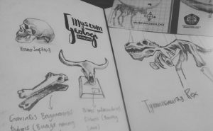 ilustrasi koleksi Museum Geologi