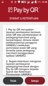 syarat dan ketentuan Pay By QR
