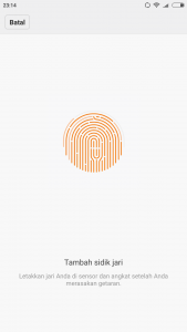 sidik jari ditambahkan sidik jari ditambahkan