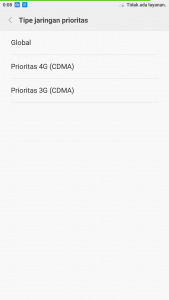 pilih jaringan Global pilih jaringan Global