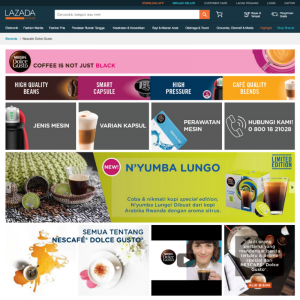 gerai khusus Nescafe Dolce Gusto yang ada di mal tertentu