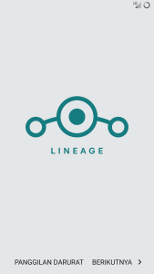 tampilan selamat datang Lineage OS