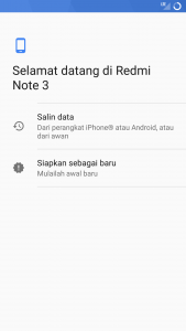 memulihkan cadangan atau anggap perangkat baru