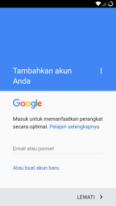 menambahkan akun Google
