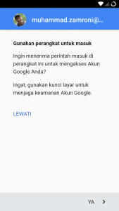 meminta izin akses Google