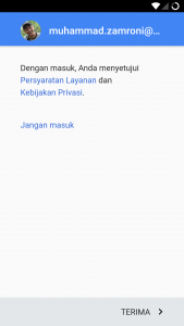 menyetujui persyaratan Google