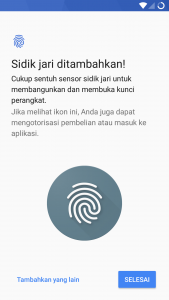 pengesetan sidik jari berhasil