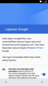 menyetujui layanan Google