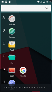 tampilan Drawer Lineage OS