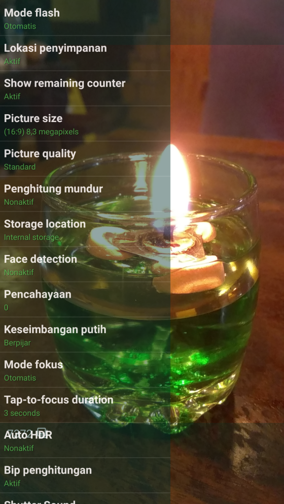 menu pengaturan kamera Omni ROM