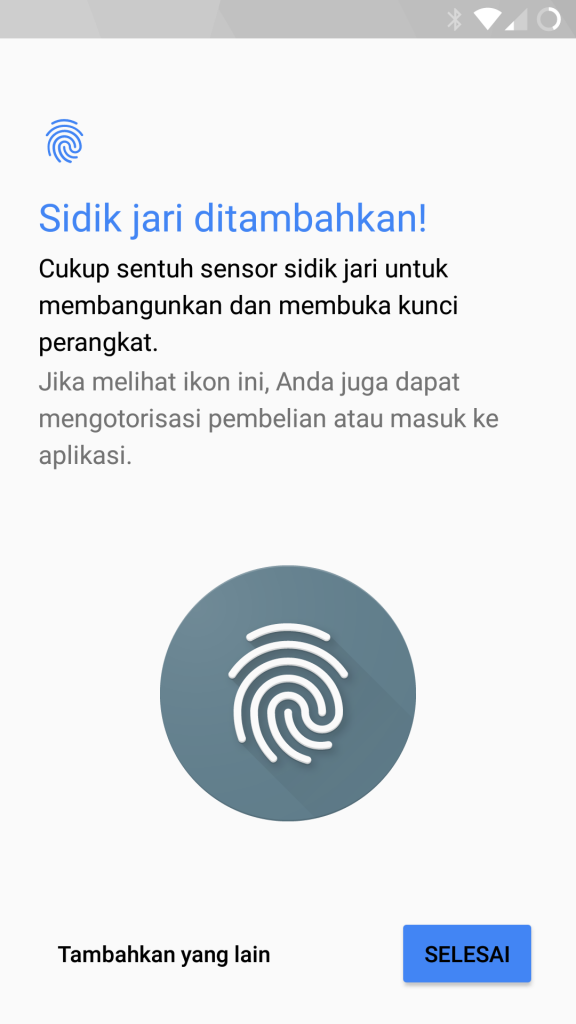 sensor sidik jari pada Xenon HD